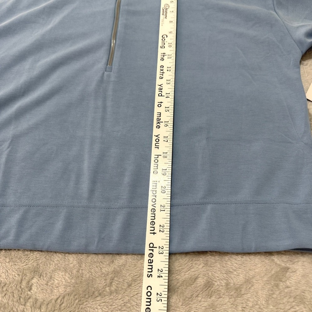 Athleta Womens XL Seasoft 1/4 Zip Blue Long Sleeve Pullover‎ Sweatshirt NWT - Picture 4 of 10